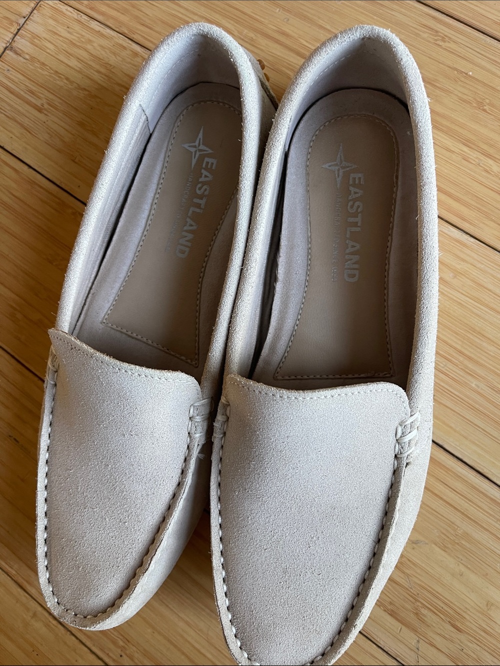Eastland Beige Suede Driving Loafers